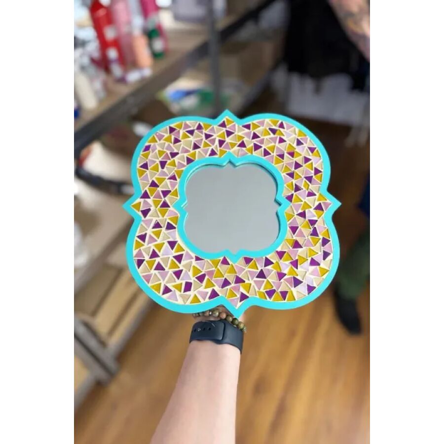 Espejo de Madera Diamante - Mosaico en Casa