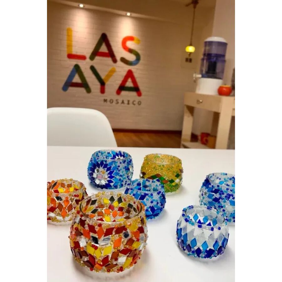 Taller Mosaico Kit de Portavelas