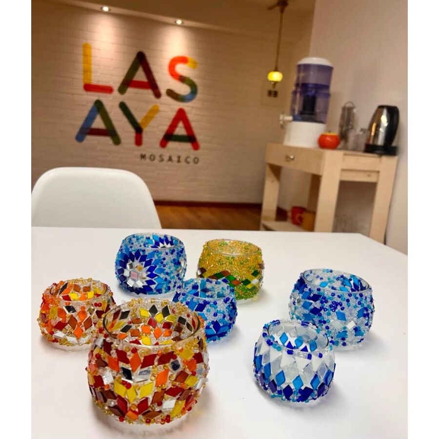 Taller Mosaico Kit de Portavelas