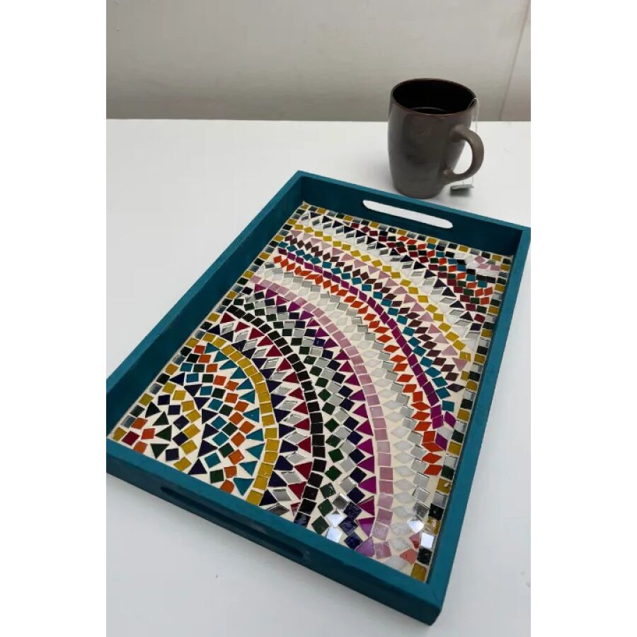 Bandeja de Madera - Mosaico en Casa