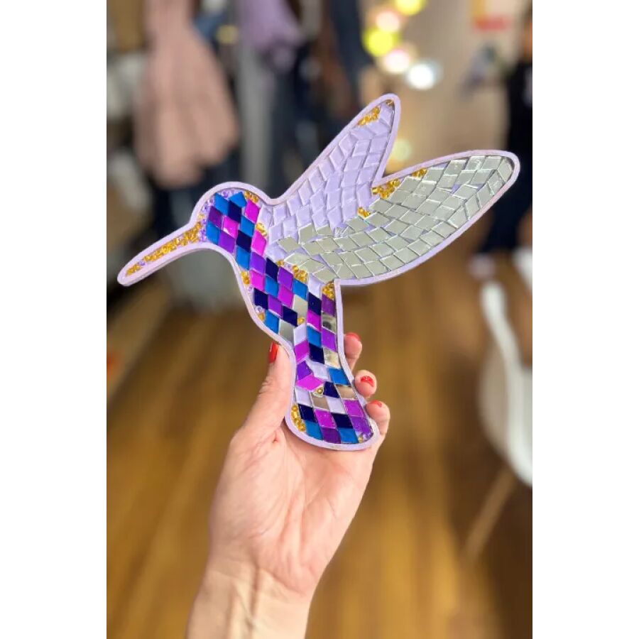 Colibrí de Madera - Mosaico en Casa