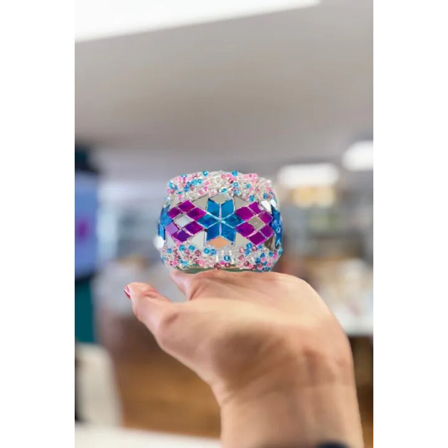 Portavelas chiquito - Mosaico en Casa