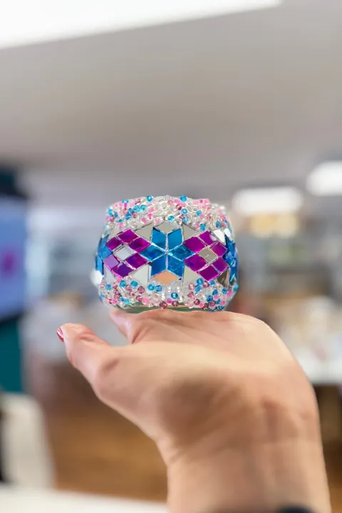 Portavelas chiquito - Mosaico en Casa