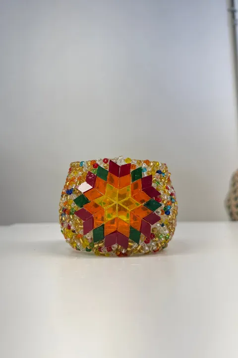 Portavelas grande - Mosaico en Casa